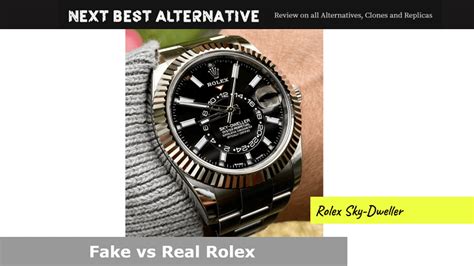 rolex sky-dweller fake vs real|are rolex watches genuine.